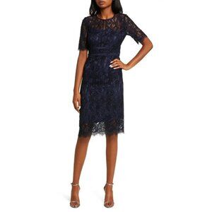 Eliza J Navy Lace Dress